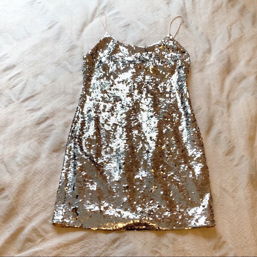 Alice + Olivia Giselle Sequin Tulle Mini Dress NWT - Picture 7 of 16